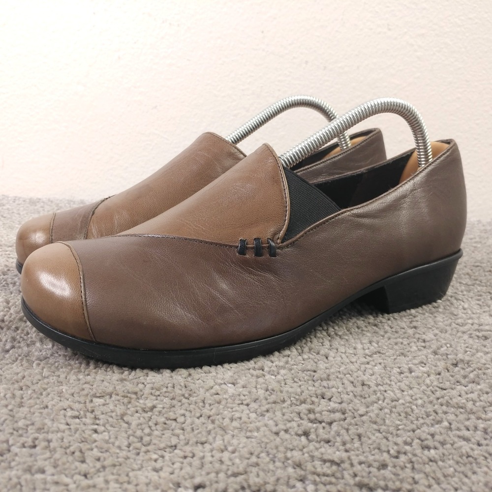 Munro American Cheryl Loafers Womens 9.5 Shoes Slip On Casual Brown Leather
